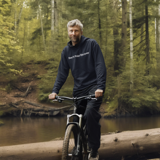Don't Poke the Bear - White Text - Mens Hoodie