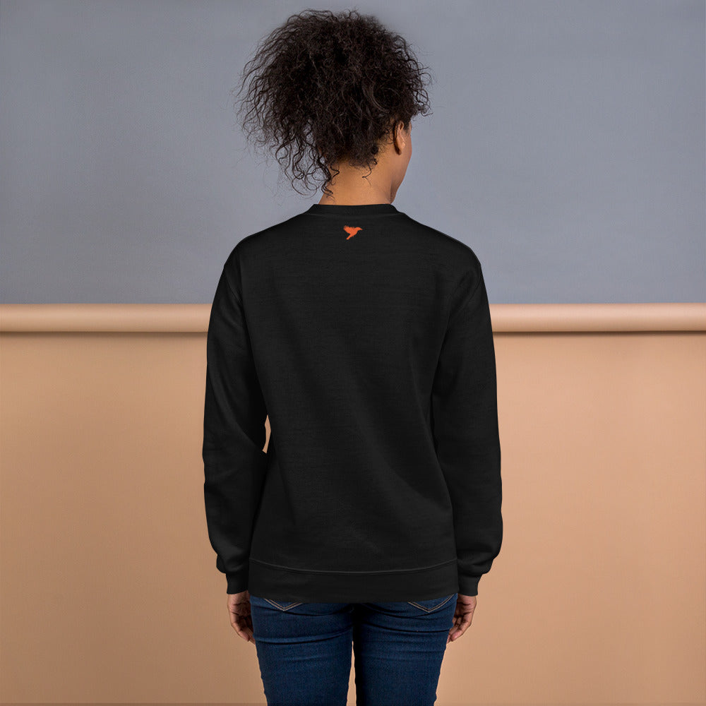 Product of a Perfect Family - Orange Text - Womens Sweatshirt