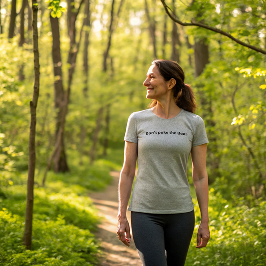 Don't poke the bear - Black Text - Womens T-Shirt