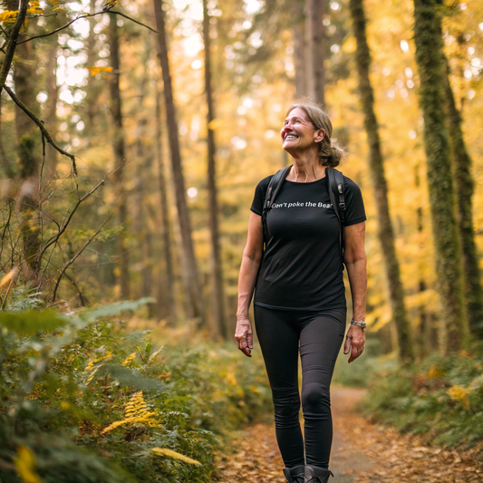 Don't poke the bear - White Text - Womens T-Shirt