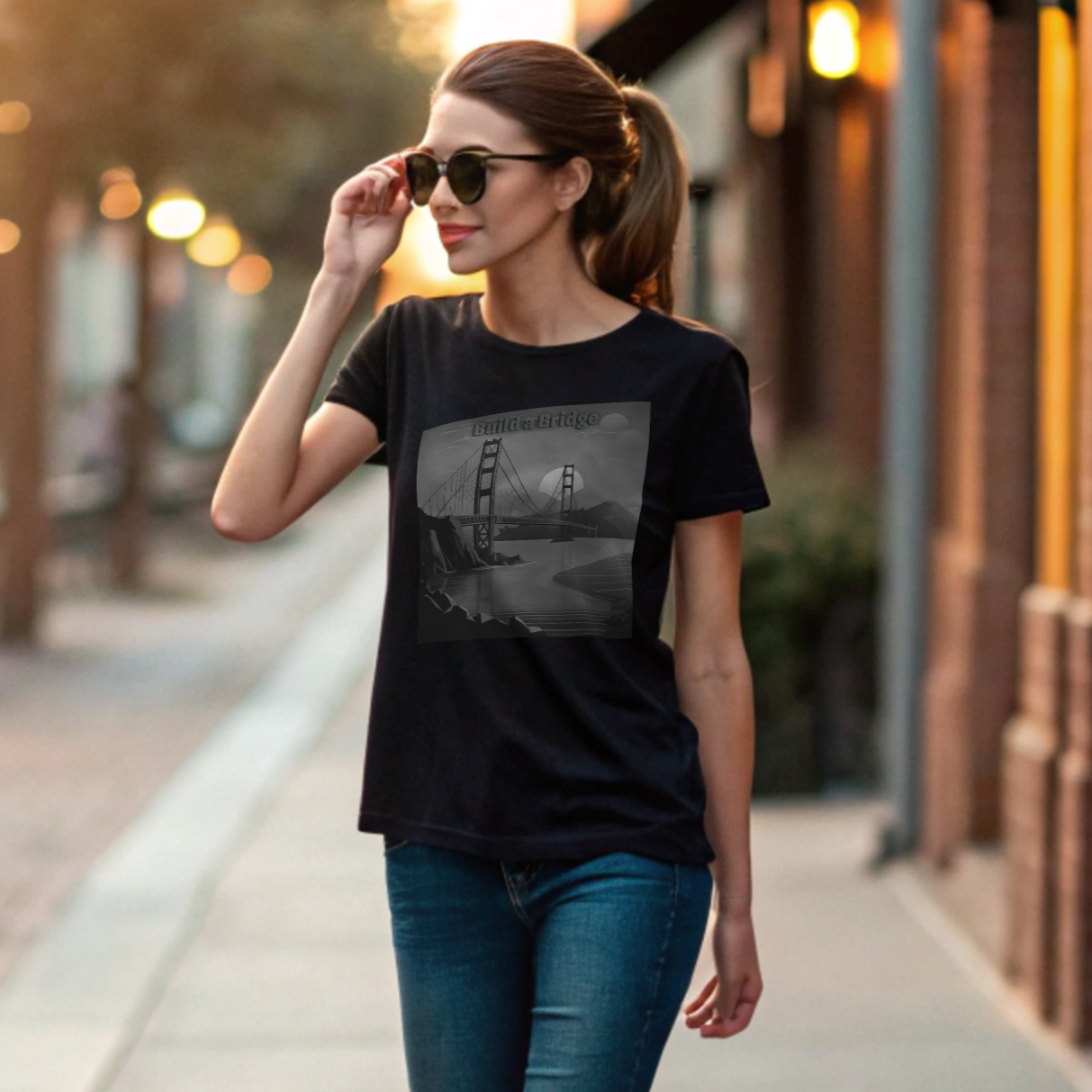 Build a bridge (alternative) - Womens T-Shirt