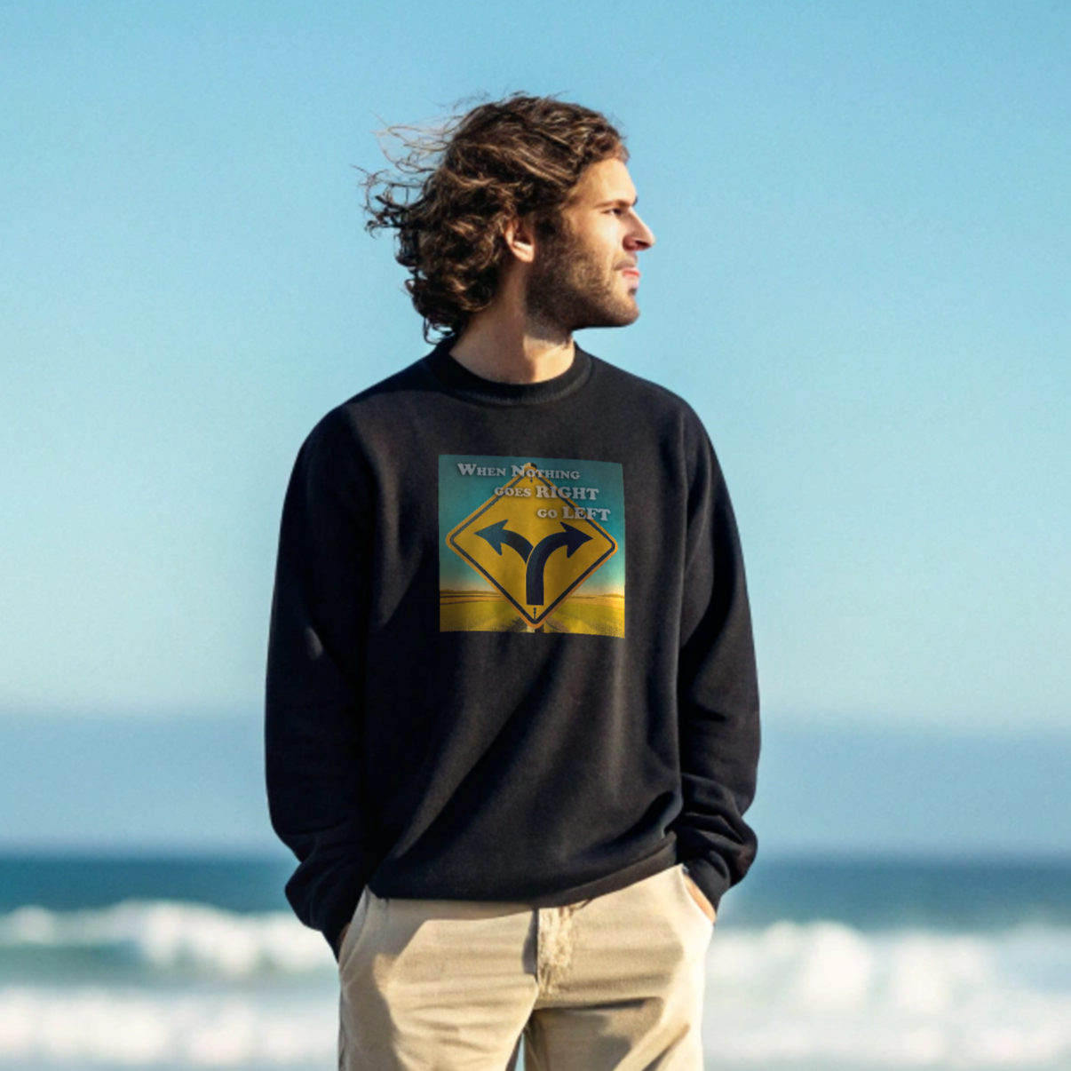 Go left - Mens Sweatshirt