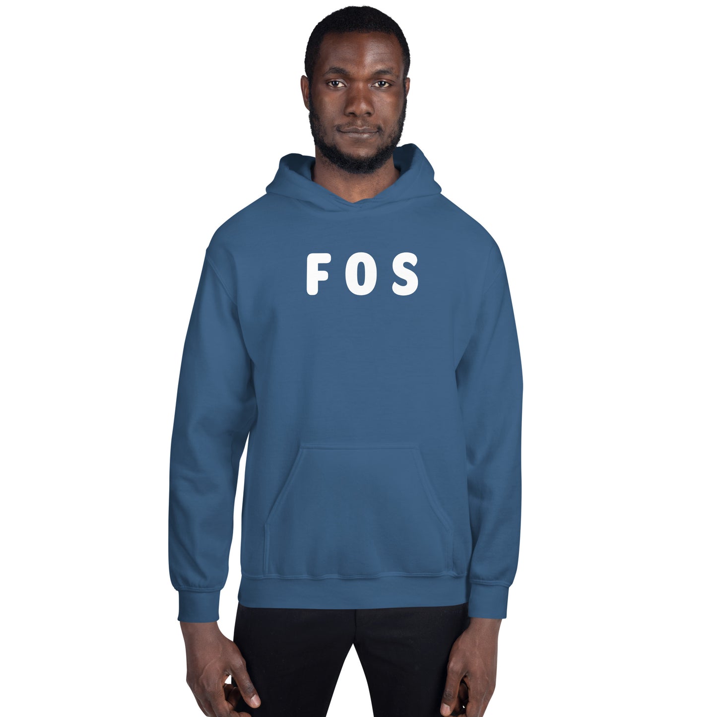 FOS - White Text - Mens Hoodie