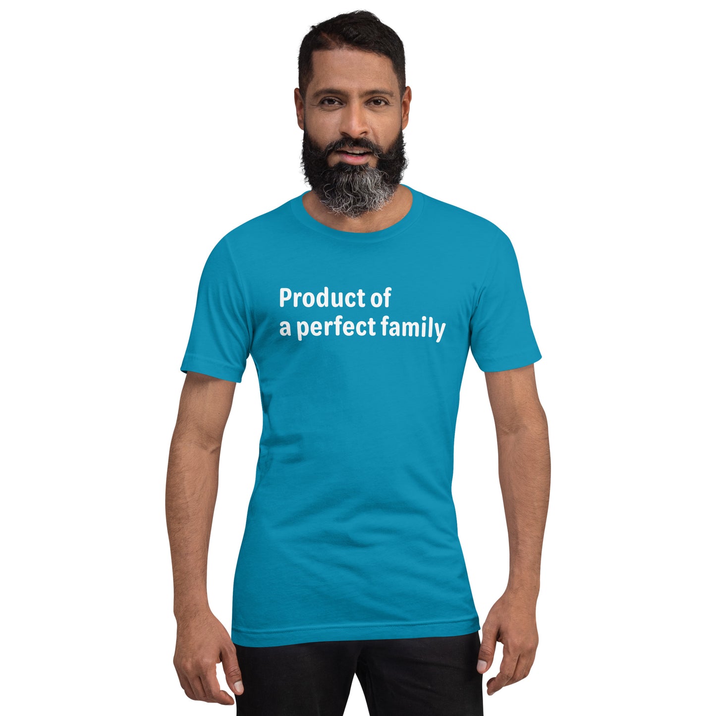 Product of a Perfect Family - White Text - Mens T-Shirt
