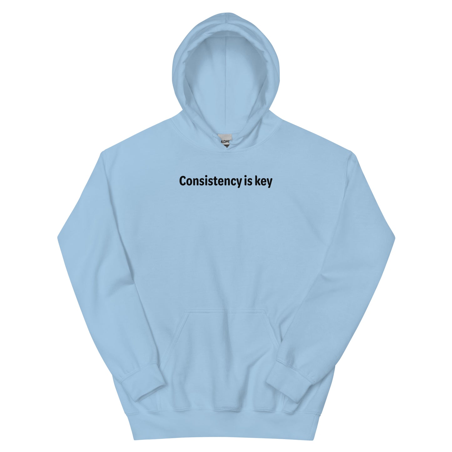 Consistency is key - Black Text - Mens Hoodie