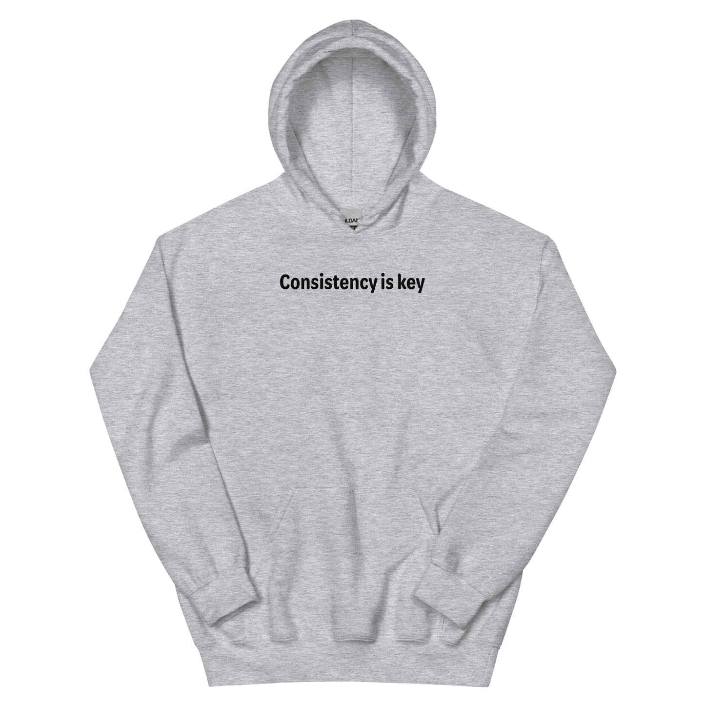 Consistency is key - Black Text - Mens Hoodie