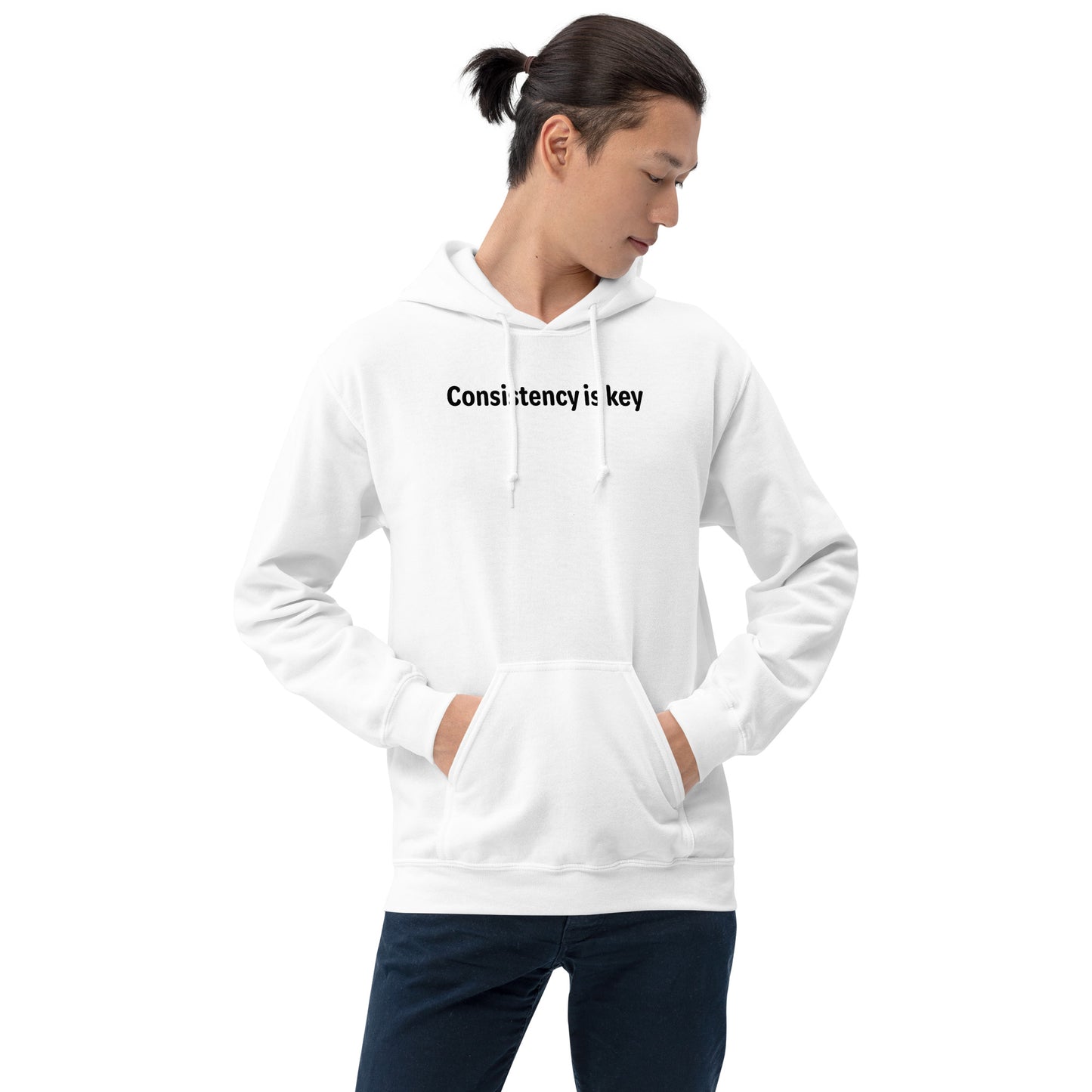 Consistency is key - Black Text - Mens Hoodie